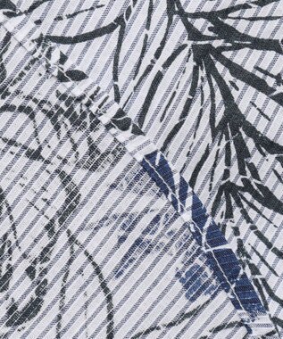 JOSEPH ABBOUD 【サスティナブルな麻混】コットンリヨセルリネンリーフプリント 半袖シャツ ネイビー系6