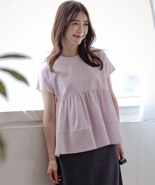 組曲 ツイルジャージーティアード カットソー ピンク系