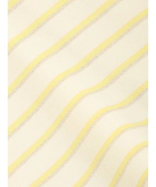 Green Parks ラメ入りボーダーニットプルオーバー Yellow