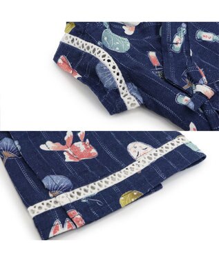 PET PARADISE ペットパラダイス 接触冷感 背中開き 甚平 《縁日柄》　小型犬 縁日柄