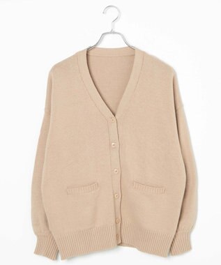 WEGO 【SCHOOL ITEM】ニットカーディガン キャラメルベージュ