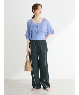 Green Parks ・swing by SET2点ニットボレロ&ニットキャミ Blue