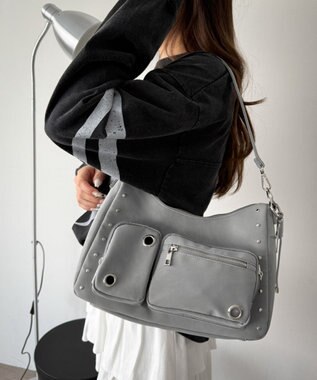 WEGO BIGハトメ2wayショルダー ライトグレー