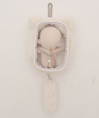 WEGO 【痛バ＆推し活ITEM】なりきりネコぬいポーチ ホワイト