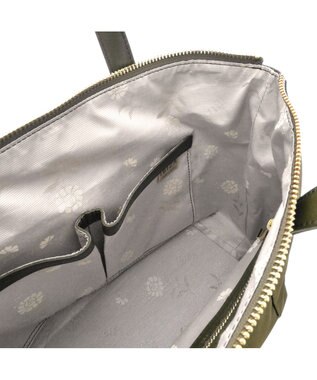 IBIZA コモド　オペラナイロン/牛革　ハンドバッグ カーキ