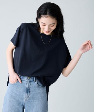 ANY 楽映えドルマンスリーブブラウス（セットアップ着用可） ネイビー