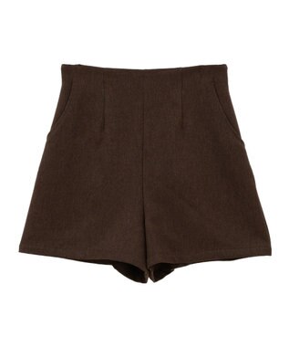 earth music&ecology バックレースアップショートパンツ Brown