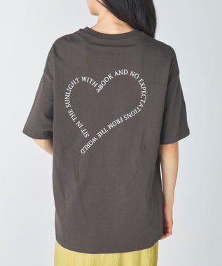 OP／FILA 【Ocean Pacific】タイポグラフィバックプリントTシャツ チャコールグレー