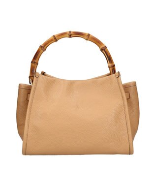 INTER-CHAUSSURES 【LORISTELLA】バンブーハンドルレザーバッグ ベージュ