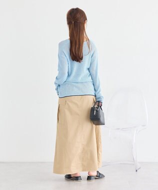 earth music&ecology ミリタリーリメイク風スカート Beige
