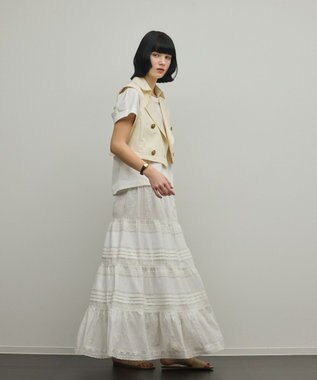 GRACE CONTINENTAL ペプラムトレンチベスト キナリ