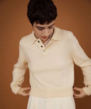 NAVE 【Nave・手洗い可】ポロニット アイボリー系