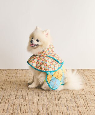 COQ PLAID ARGYLE ドッグポンチョ レインコート ベージュ