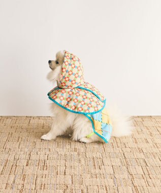 COQ PLAID ARGYLE ドッグポンチョ レインコート ベージュ