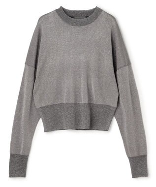 uncrave ラメニット プルオーバー シルバーグレー