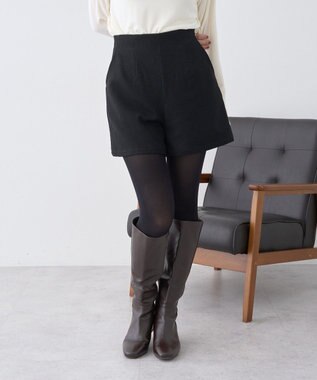 earth music&ecology バックレースアップショートパンツ Black