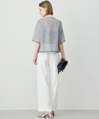 ICB L 【先行予約】サマーレノクロス ハーフスリーブジャケット オフホワイト×ブラック