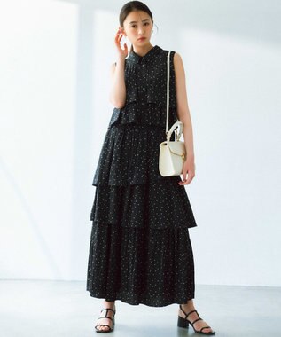 組曲 S 【入江未悠さんコラボ】ギャザーライトデシンティアード ブラウス モノトーンドット系5