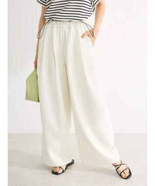 Green Parks ・ＥＬＥＮＣＡＲＥ　ＤＵＥ　ウエストドロストパンツ Off White