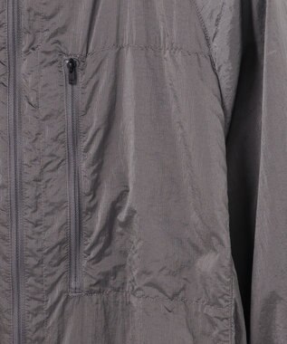 JOSEPH ABBOUD MOUNTAIN 【軽量/ECO撥水/ポケッタブル】ヴィンテージナイロンシャンブレーパーカー ライトグレー系