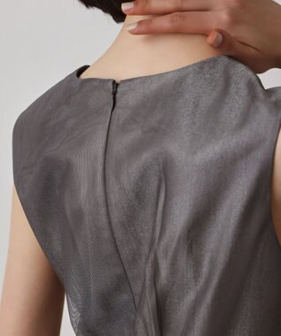 GRACE CONTINENTAL ブライトメッシュワンピース グレー