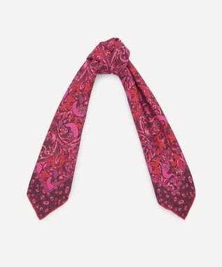 LIBERTY. ゼフィリーヌ 70x70 シルク スカーフ ピンク