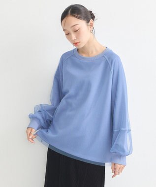 earth music&ecology シアーレイヤードプルオーバー Blue