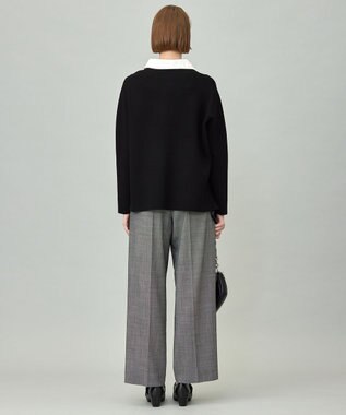 ICB 【洗える】 シンセティックダブルフェイス ラガーニットプルオーバー ブラック系