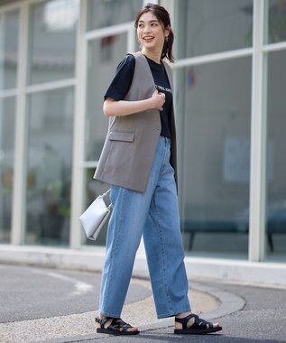 ANY 【セットアップ可能/ストレッチ】イージーケアジレ グレー