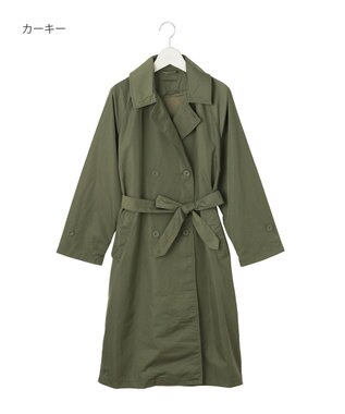 MOONBAT 【撥水】LIGNAGGIO ベルト付トレンチコート カーキー