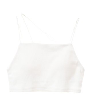 earth music&ecology アシメショルダーショートキャミソール Off White