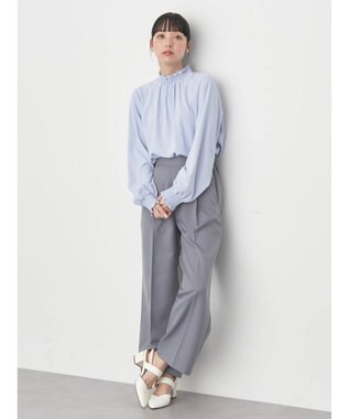 earth music&ecology シャーリングブラウス Sax