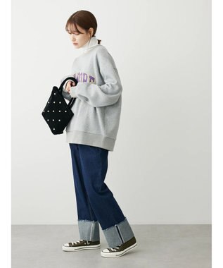 Green Parks ・Ｄｏｕｂｌｅ　Ｆｌａｇｓ　ロゴｐｔ＆刺繍スウェット Gray Mixture