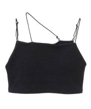 earth music&ecology アシメショルダーショートキャミソール Black