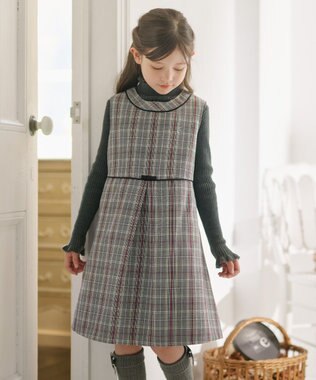 【150-160㎝】グレンチェック ジャンスカ