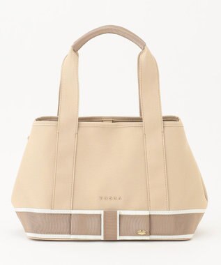 TOCCA CHELSEA OF RIBBON CANVASTOTE キャンバストートバッグ ベージュ系