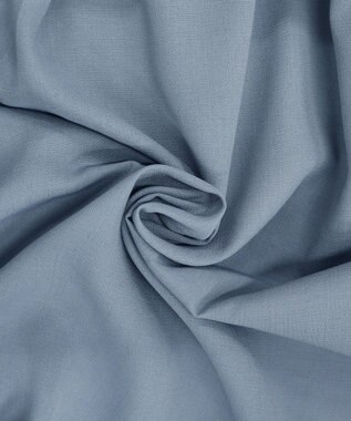 Tiaclasse 【洗える】麻調ギャザーワンピース ブルー