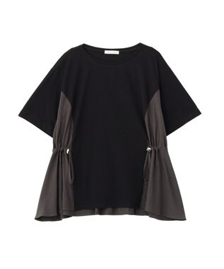 Green Parks 異素材ドッキングプルオーバー Black