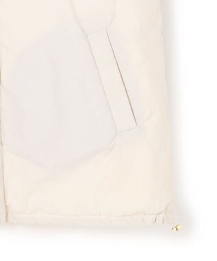 UNFILO L 【自宅で洗濯OK / ファー襟取り外し可能】TAIONコラボ ボア襟 リバーシブルダウン アイボリー