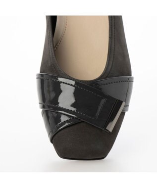 Riz raffinee <Riz raffinee>【レイン対応】ベルト巻きスクエアトゥパンプス グレーヌバック