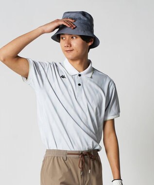 FILA GOLF／marie claire 【Kappa】柄半袖ポロシャツ ホワイト