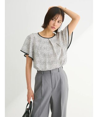 Green Parks アソートバタフライスリーブブラウス Dot