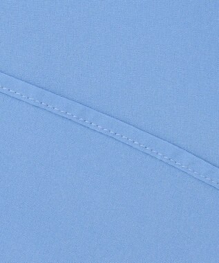 Feroux 【洗える】スタンドネックブラウス ブルー系