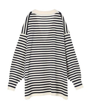 Green Parks 洗える　アソートミドル丈カーディガン Border