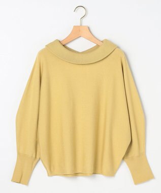 組曲 S 【加藤ローサさん着用 / 前後着用可】スムースストレッチロールネック ニット イエロー系