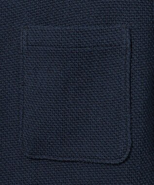 JOSEPH ABBOUD 【JAPANファブリック・ストレッチ】ラッセルメッシュ 半袖シャツ ネイビー系