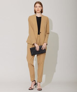 ICB 【接触冷感・UVカット・撥水・洗える】 プルーフ4WAYタフタ ノーカラージャケット コルク系