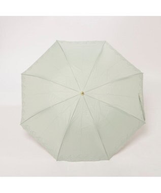 UNBILLION カシュネ cachenez / PUフラワーラメ刺繍トップレス2段折りたたみ傘 グリーン