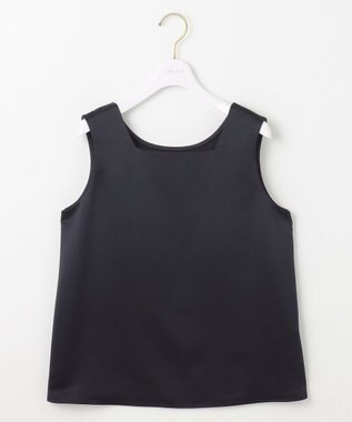 ANY SIS 【洗える】サテン2WAY タンクトップ ネイビー