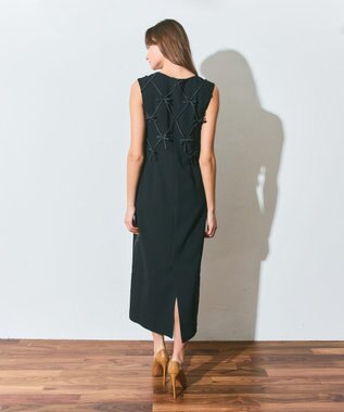 GRACE CONTINENTAL リボンモチーフドレス ブラック